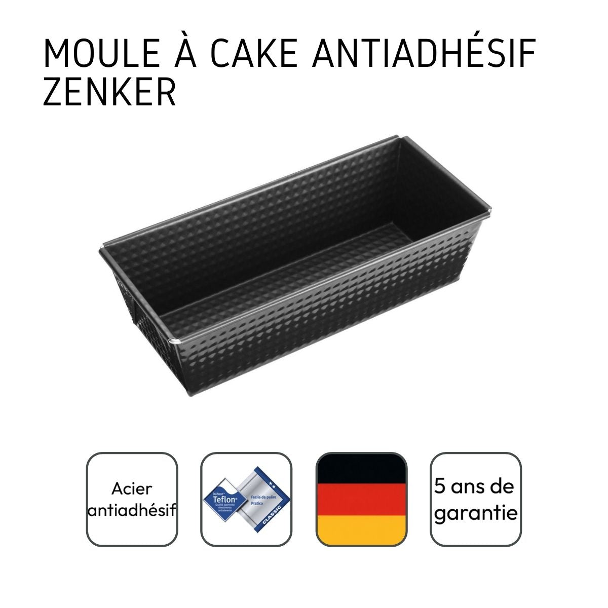 Lot de 2 moules à cake 30,5 cm Zenker Black Metallic Zenker - Mathon - 4