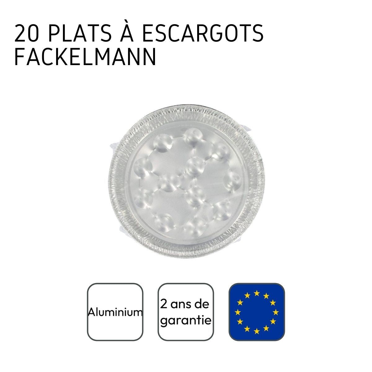 Lot de 2 packs de 10 plats à escargots en aluminium 17,5 cm Fackelmann - Mathon - 4