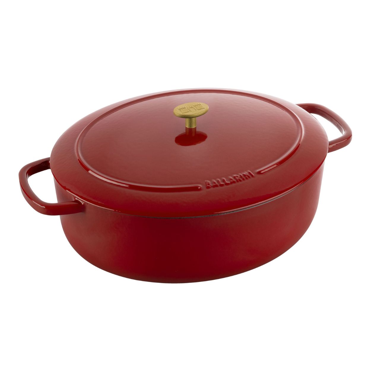 Cocotte en fonte, Ovale, Rouge, 33 cm Ballarini - Mathon - 1