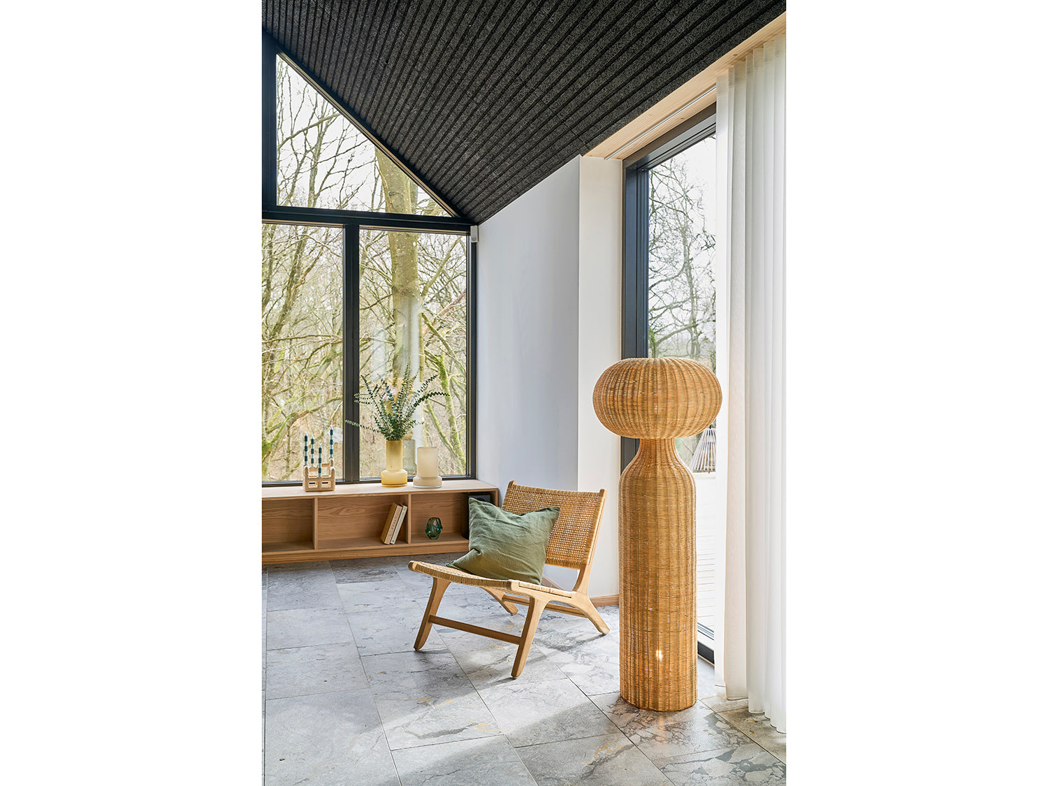 Bougeoir Lyng en Polyrésine Sable Villa Collection - Mathon - 7