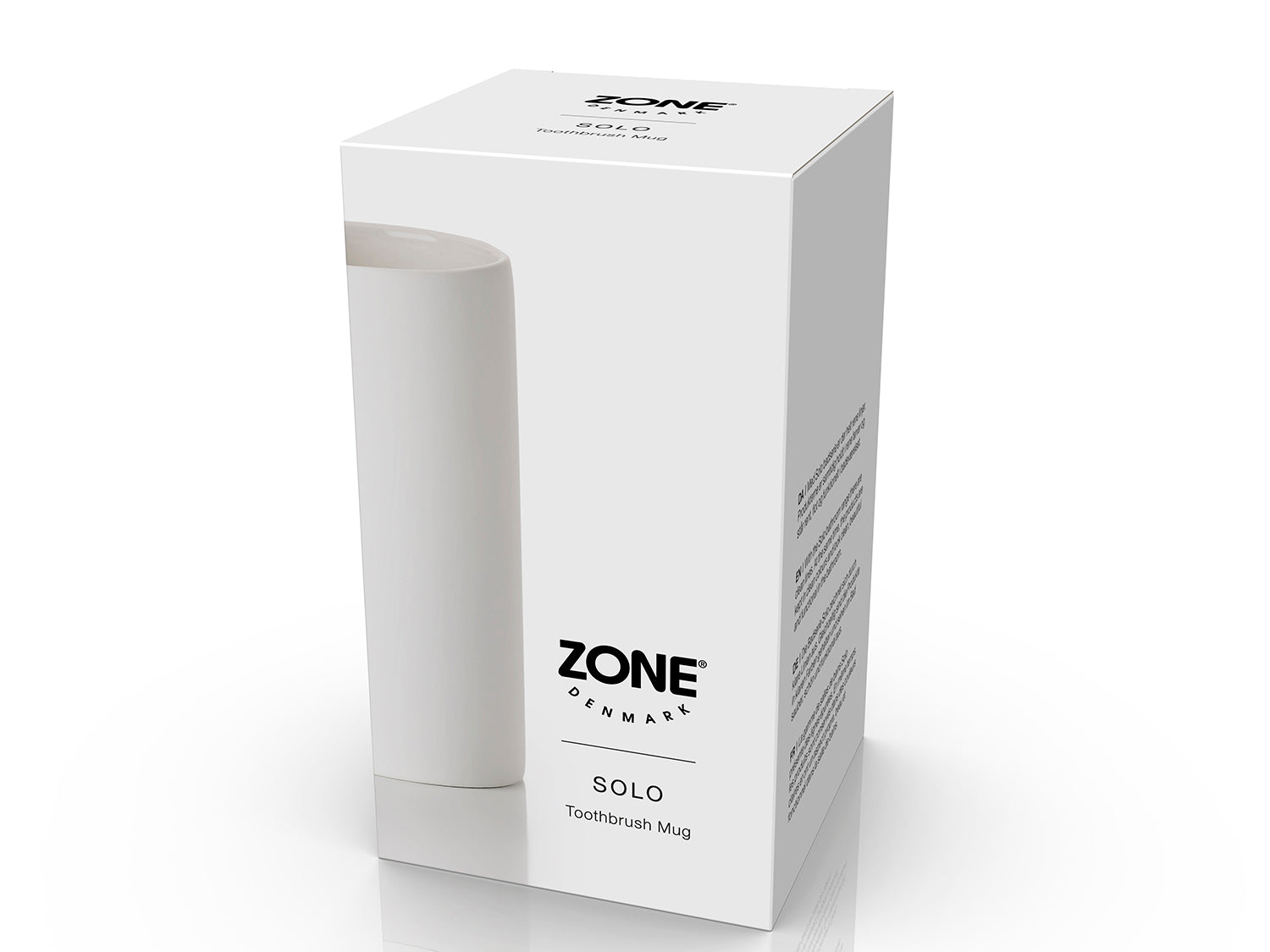 Gobelet pour brosse à dents SOLO en porcelaine Blanc Zone Denmark - Mathon - 2