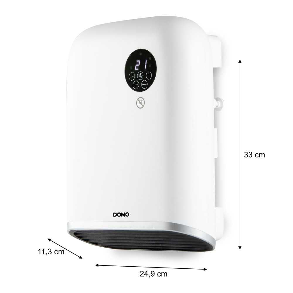 Chauffage Mural Pour Salle De Bain Avec Wifi 2000w Blanc Domo Do7357f Domo - Mathon - 2
