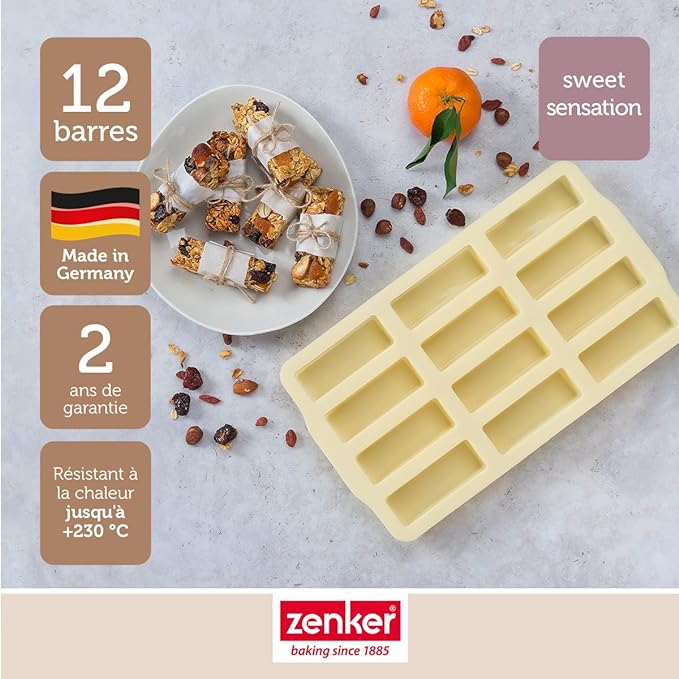 Moule en silicone pour 12 barres de muesli Zenker Sweet Sensation Zenker - Mathon - 2