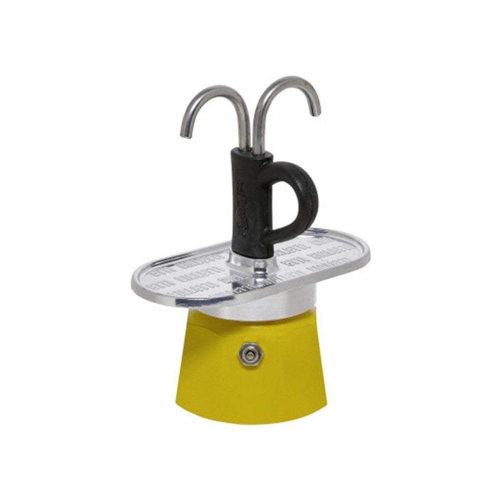 Set Cafetiere Italienne + 2 Tasses -   - Mini-express Lichtenstein - 100 Ml - Inox / Jaune Bialetti - Mathon - 2