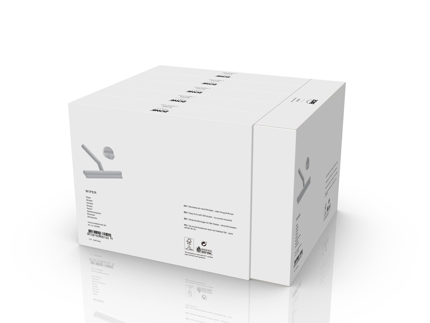 Raclette-vitre  en silicone et abs Gris clair Zone Denmark - Mathon - 5