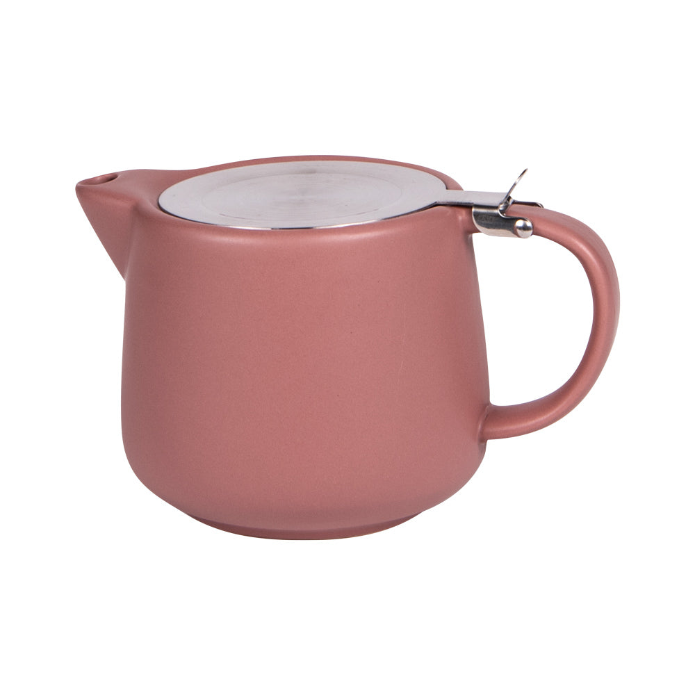 Théière avec filtre Uno rose mat 0,9L Table passion - Mathon - 1