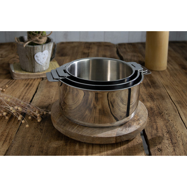 Casseroles inox x 3 Cristel Mutine Amovible Cristel - Mathon - 6