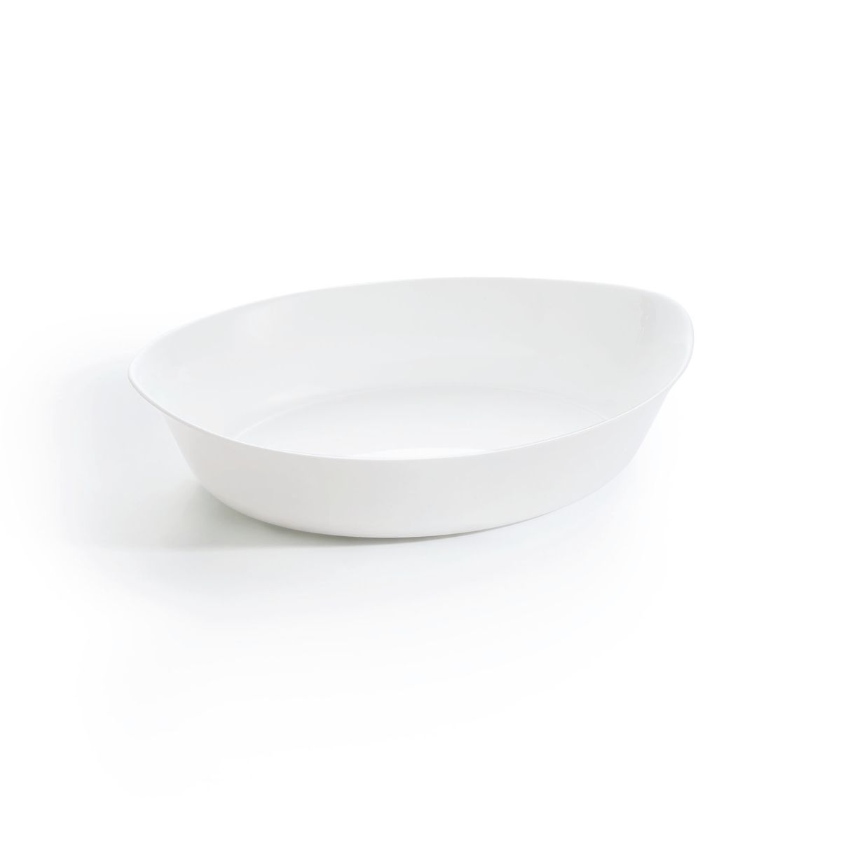 Plat à four ovale blanc 32X20cm Smart Cuisine Carine 250°C   - Opale culinaire extra léger et résistant Luminarc - Mathon - 1