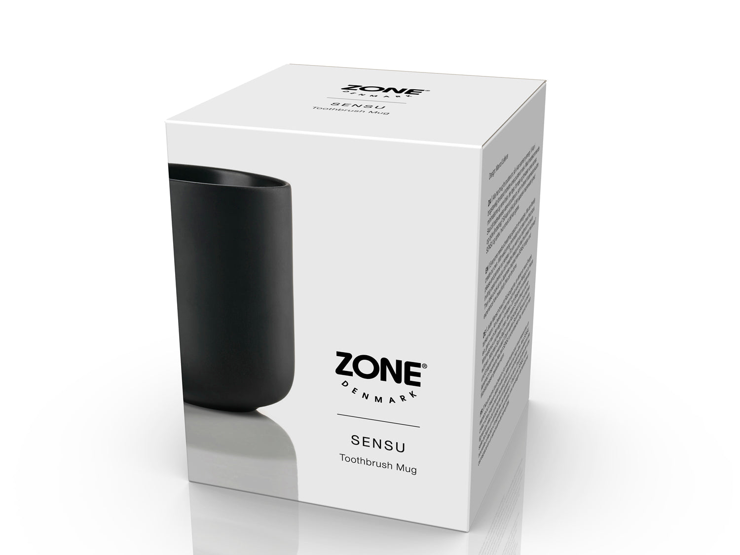 Gobelet pour brosse à dents Sensu en Grès Noir Zone Denmark - Mathon - 2