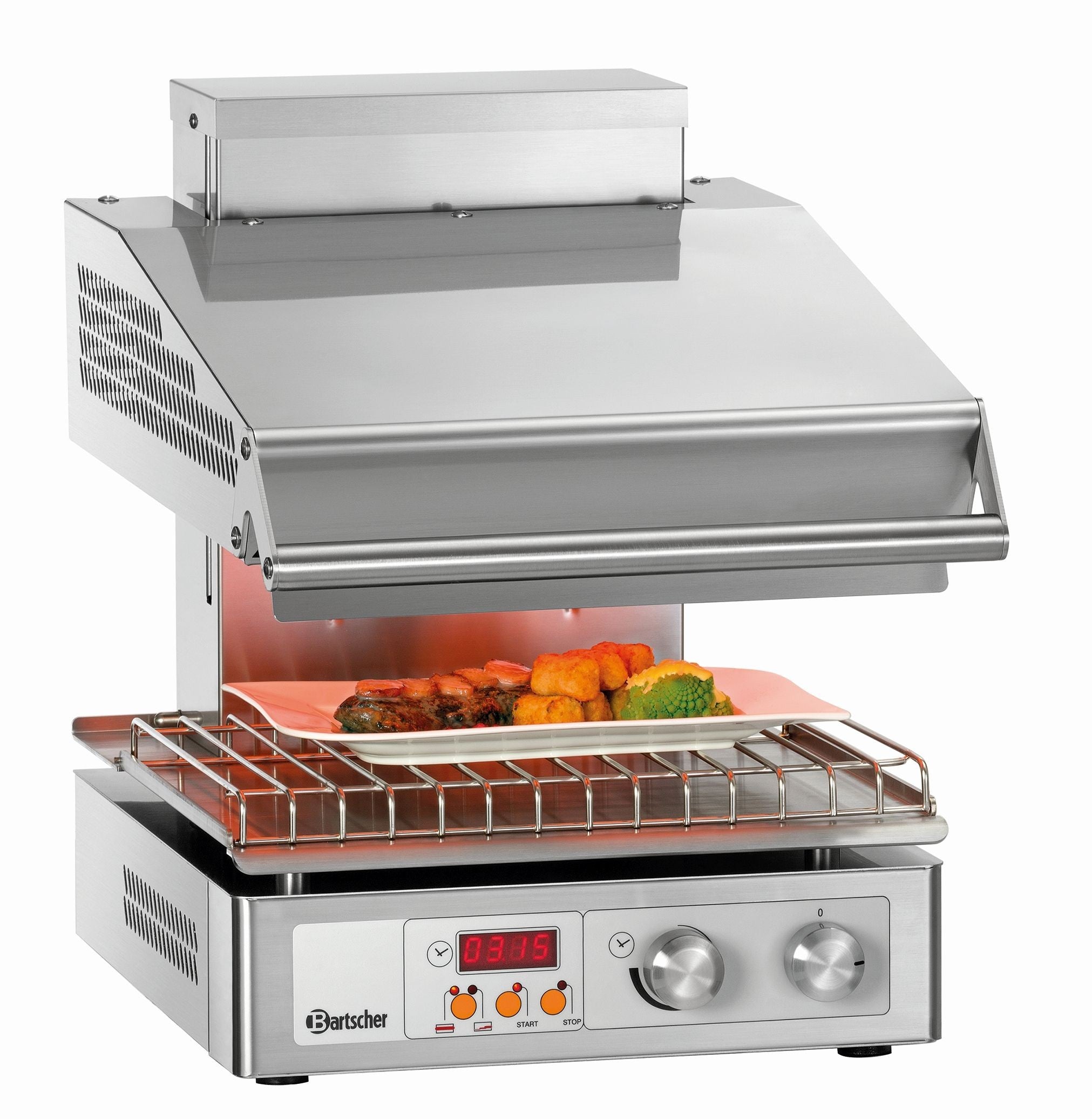 Salamandre de Cuisine électrique hi-light - 2 zones - Bartscher - Mathon - 1