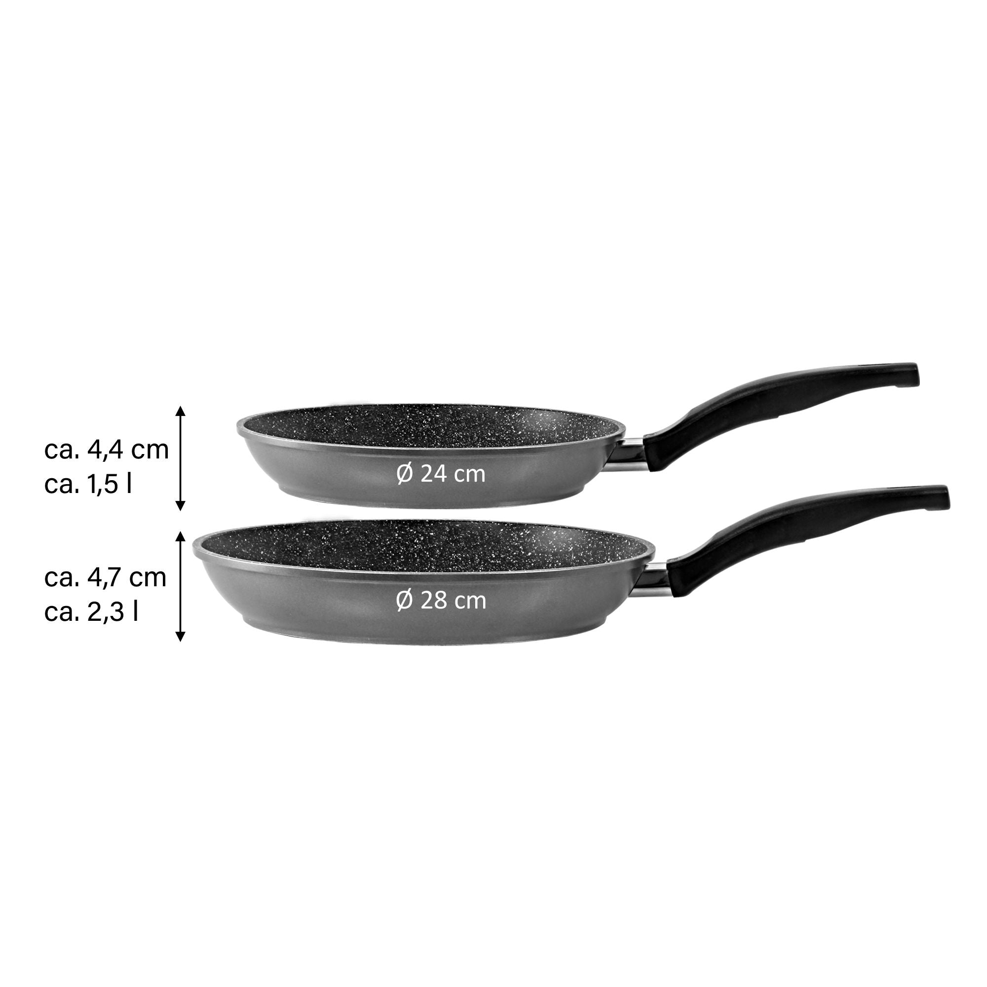 Lot de poêles, 2 pcs, 24/28 cm Stoneline - Mathon - 4