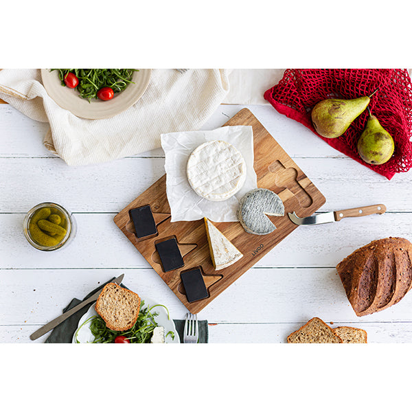 Plateau à fromages avec étiquettes et couteau Livoo - Mathon - 3