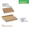 Planche à découper universelle en bambou Kiana 53 × 46 cm Kela - Mathon - 4