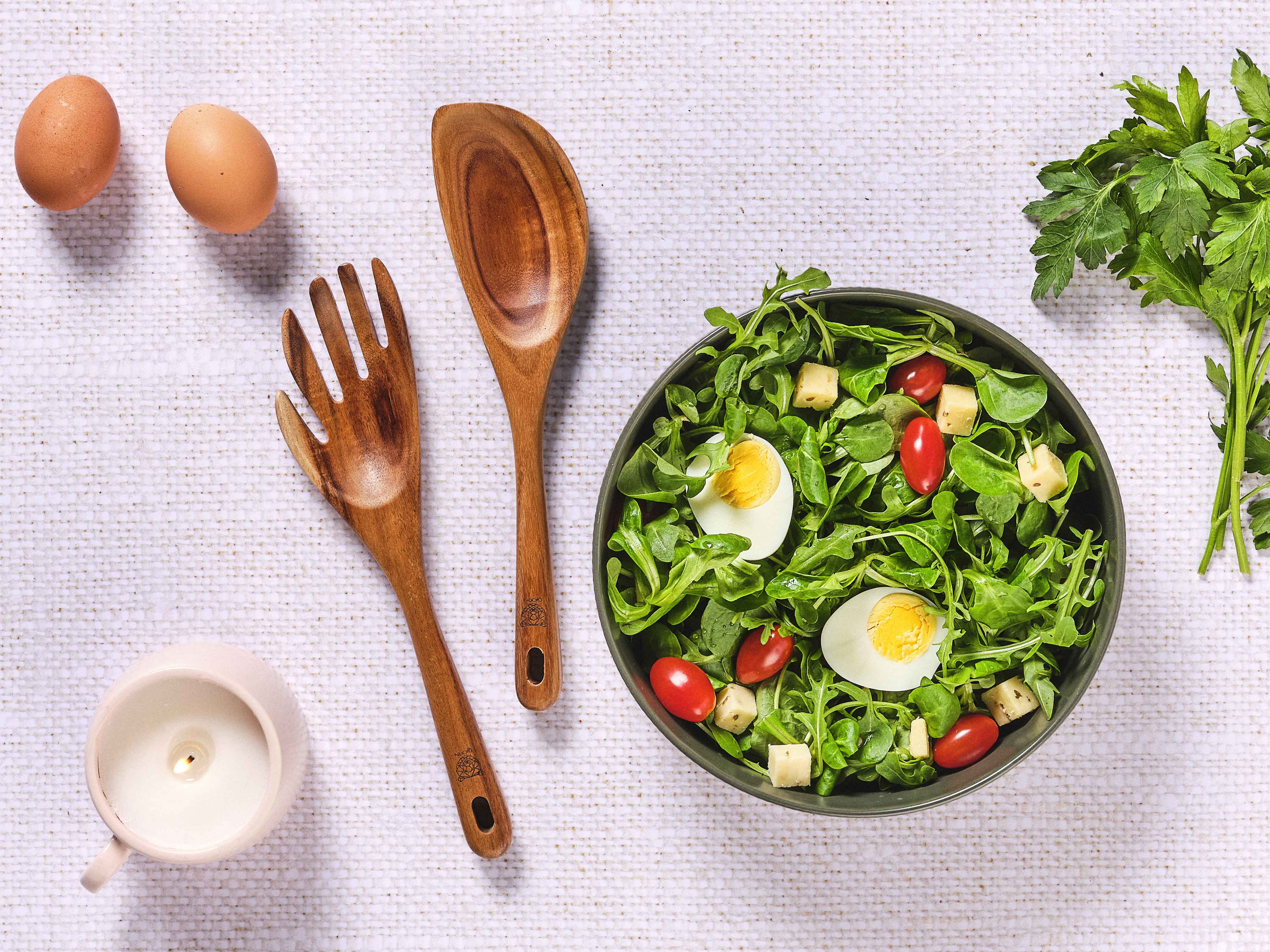 Couverts à salade en bois d