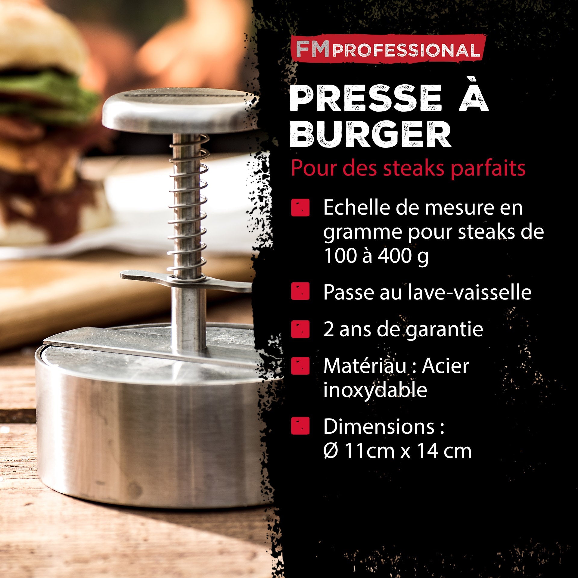 Ensemble de 2 pièces pour hamburger FM Professional - Mathon - 4