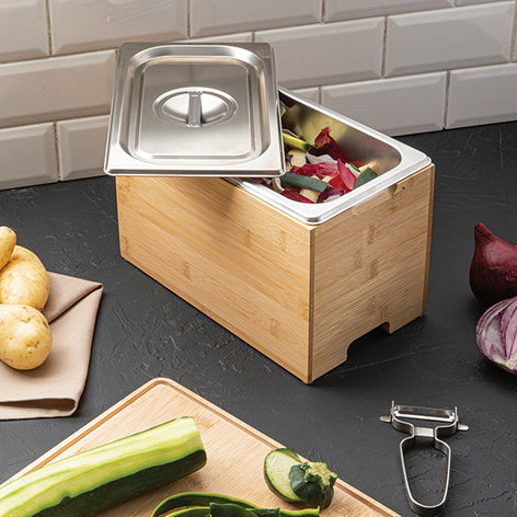Bac à compost inox et support bambou  Mathon - Mathon - 1
