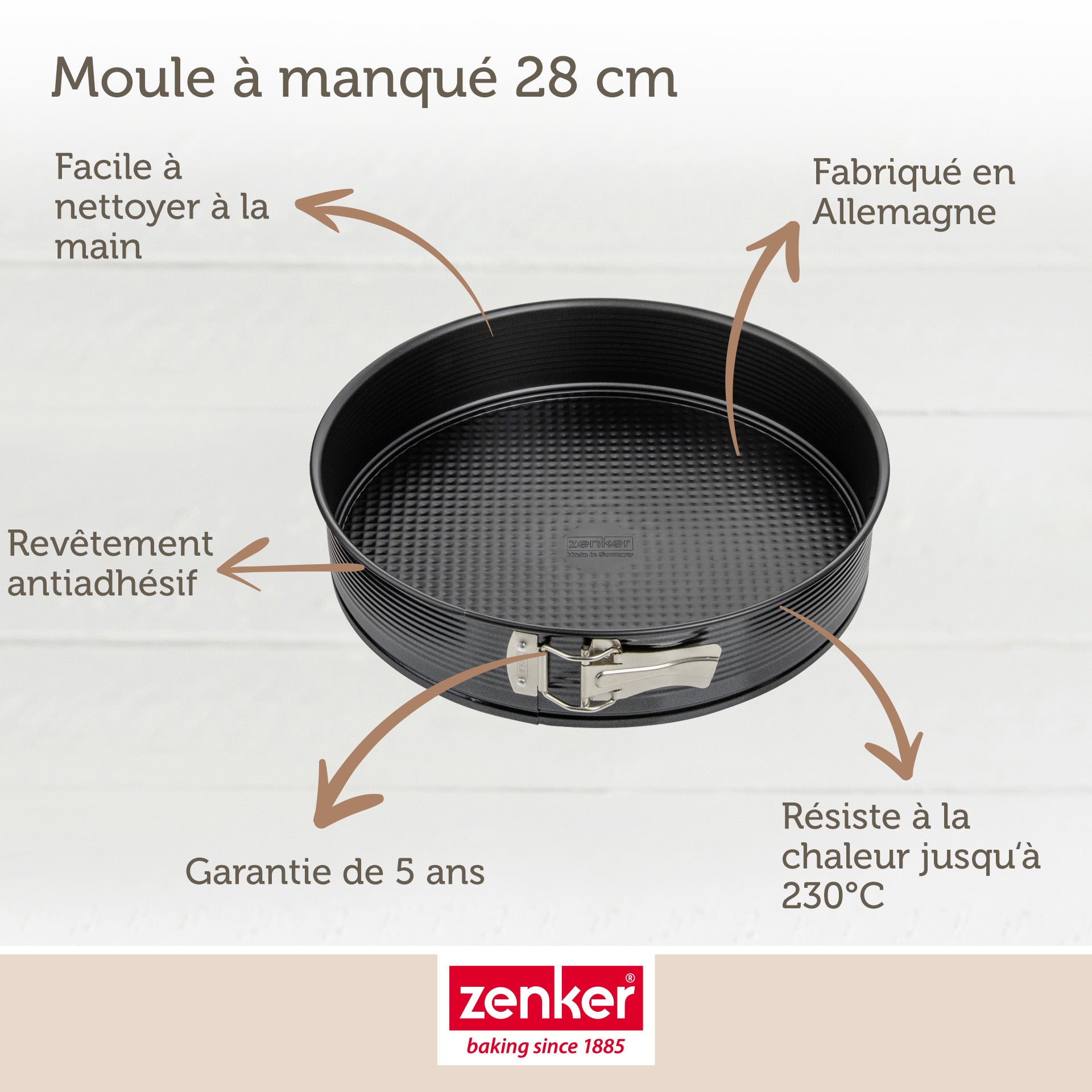 Moule à manqué à charnière 28 cm Zenker Black Metallic Zenker - Mathon - 3