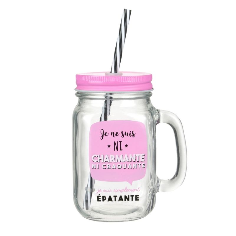 Mason Jar 45cl en verre Dites Le Avec Des Mots MO1211 CMP - Mathon - 6