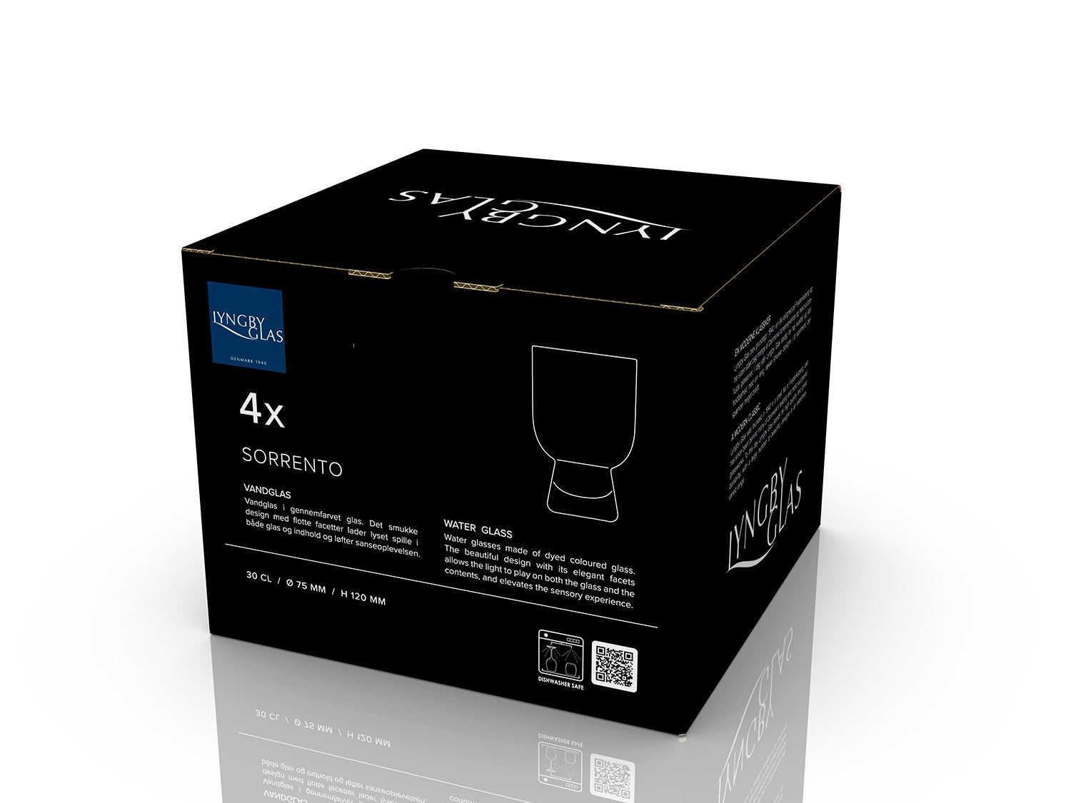 Set de 4 verres à eaux SORRENTO Bleu Lyngby Glas - Mathon - 5