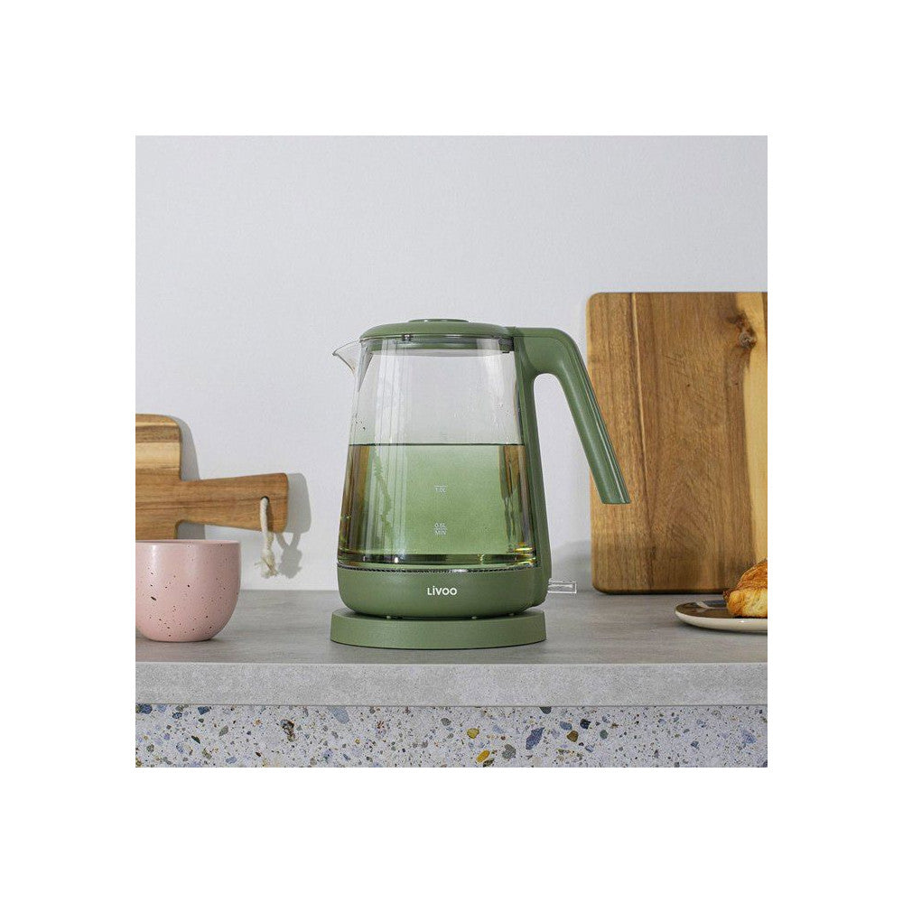 Bouilloire - Livoo - Dod216v - 2200 W - 1,7 L - Verre / Vert Livoo - Mathon - 2