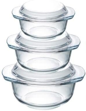 Lot de 3 Cocottes avec Couvercle de 1L + 1.4L + 1.7L Vendos85 - Mathon