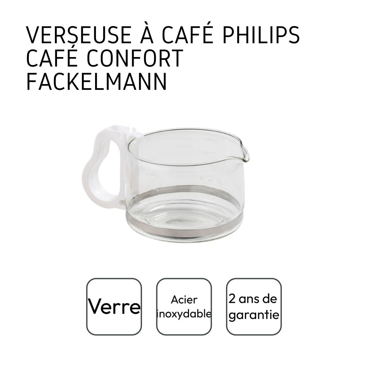 Verseuse à café compatible avec la cafetière Philips Confort 12 tasses Fackelmann - Mathon - 4