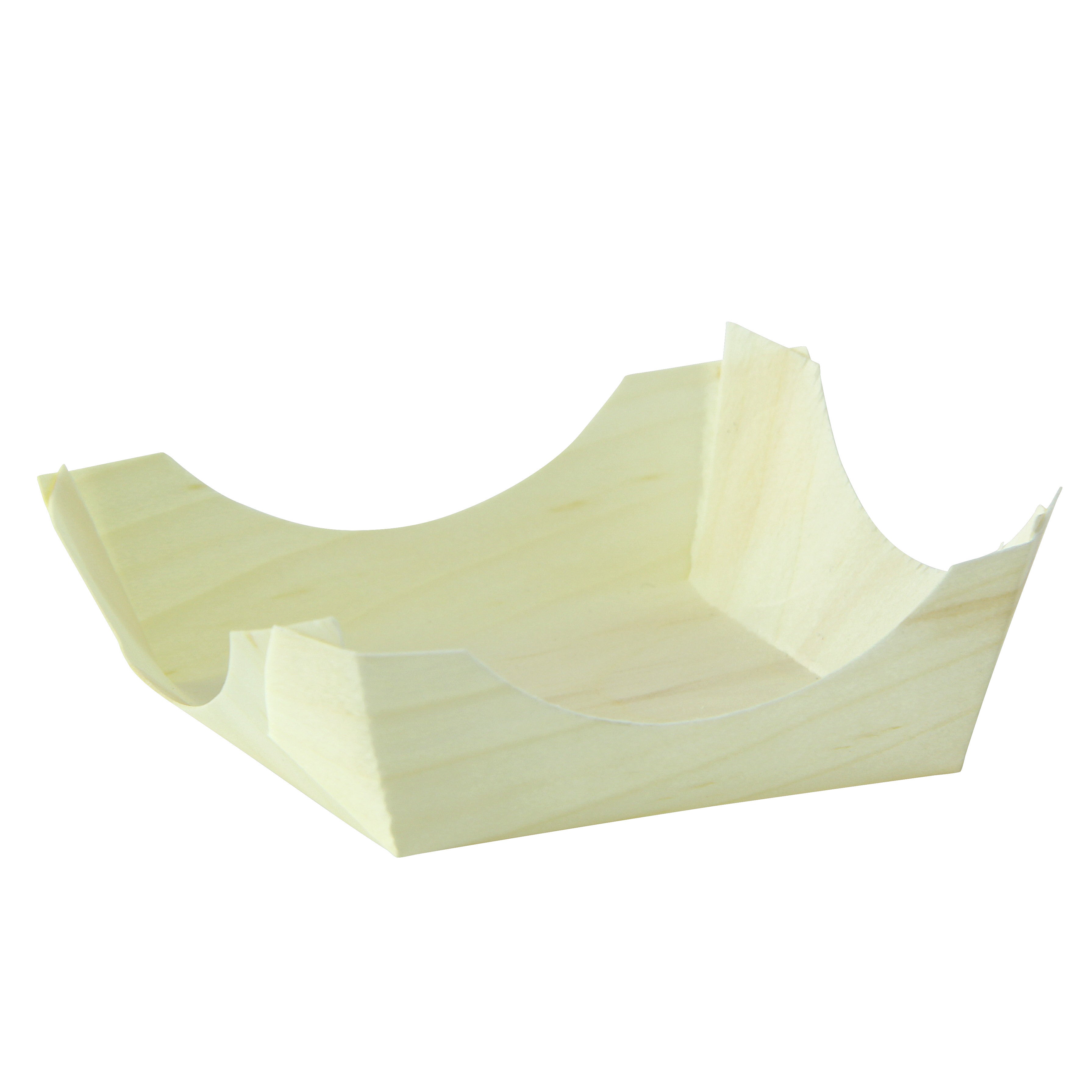 50Pcs - Mini assiette bois "Pin Up"  80x80x15mm FirstPack - Mathon - 1