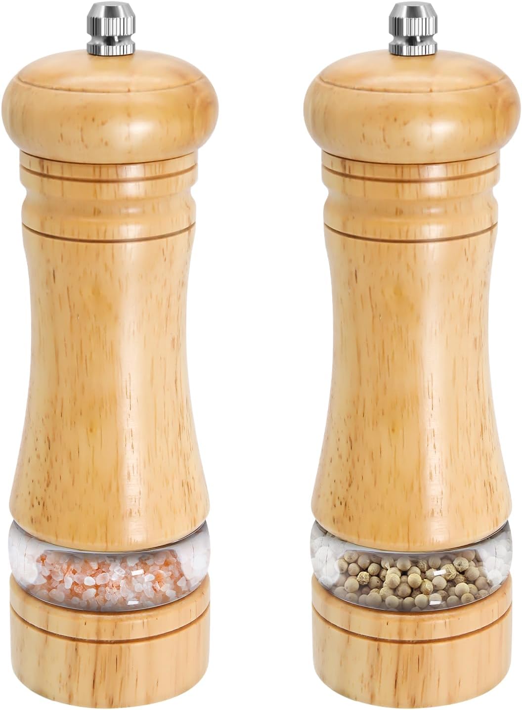 Lot de 2 moulins à poivre en bois avec moulin à poivre manuel en bois Vendos85 - Mathon