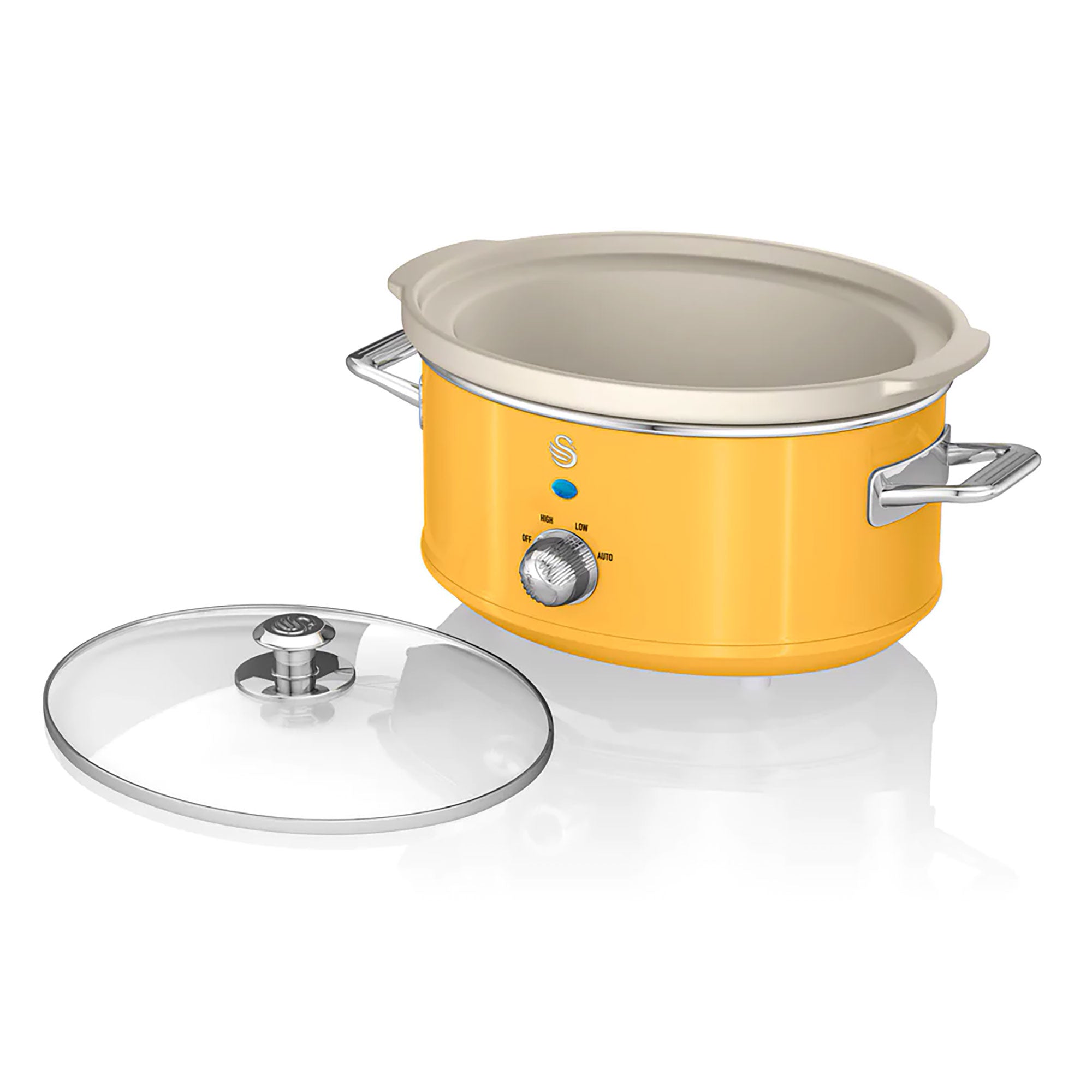 Retro Mijoteuse 3,5L Poêle Amovible en Céramique Antiadhésive, Vintage 200 Jaune SF17021YELNEU - Mathon - 4