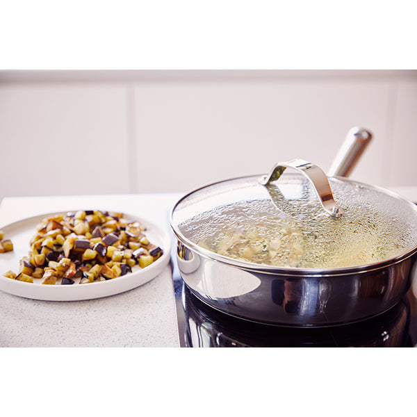 Sauteuse tout inox Cicla 24 cm et couvercle en verre Beka - Mathon - 3