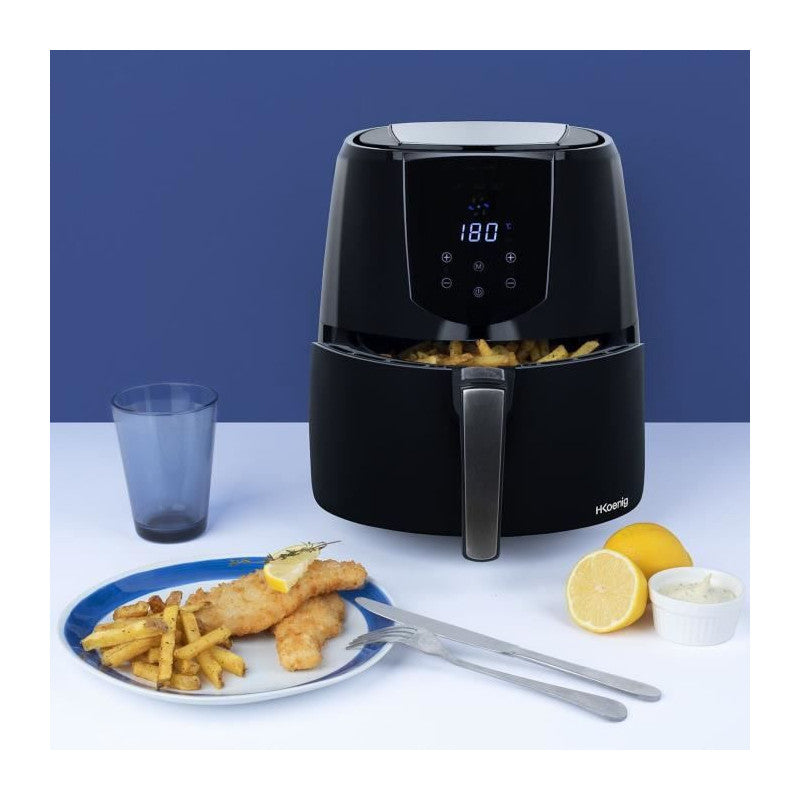 H.koenig Fry800 - Friteuse Sans Huile - 4l - 7 Programmes - 1400w - 80? A 200?c - Minuteur 60min - Arret Automatique - Noir Hkoenig - Mathon - 5