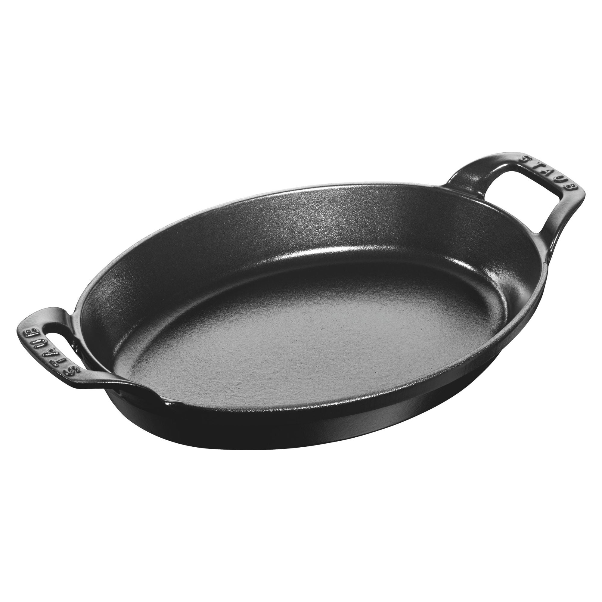 Plat à gratin, Assiette chaude, 28 cm, Noir mat Staub - Mathon
