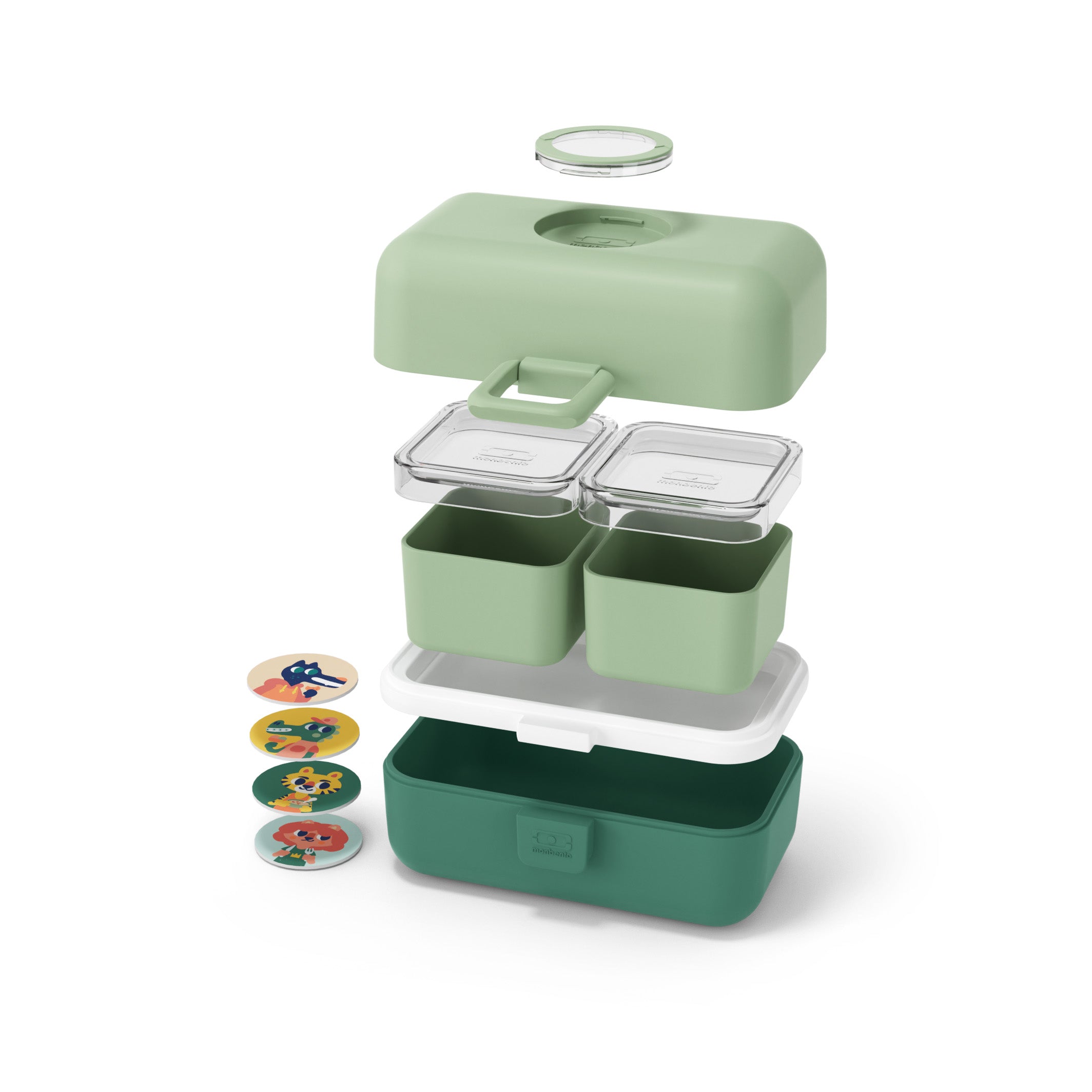 Lunch box à compartiments pour enfant Tresor 800ml Vert Forest Monbento - Mathon - 5
