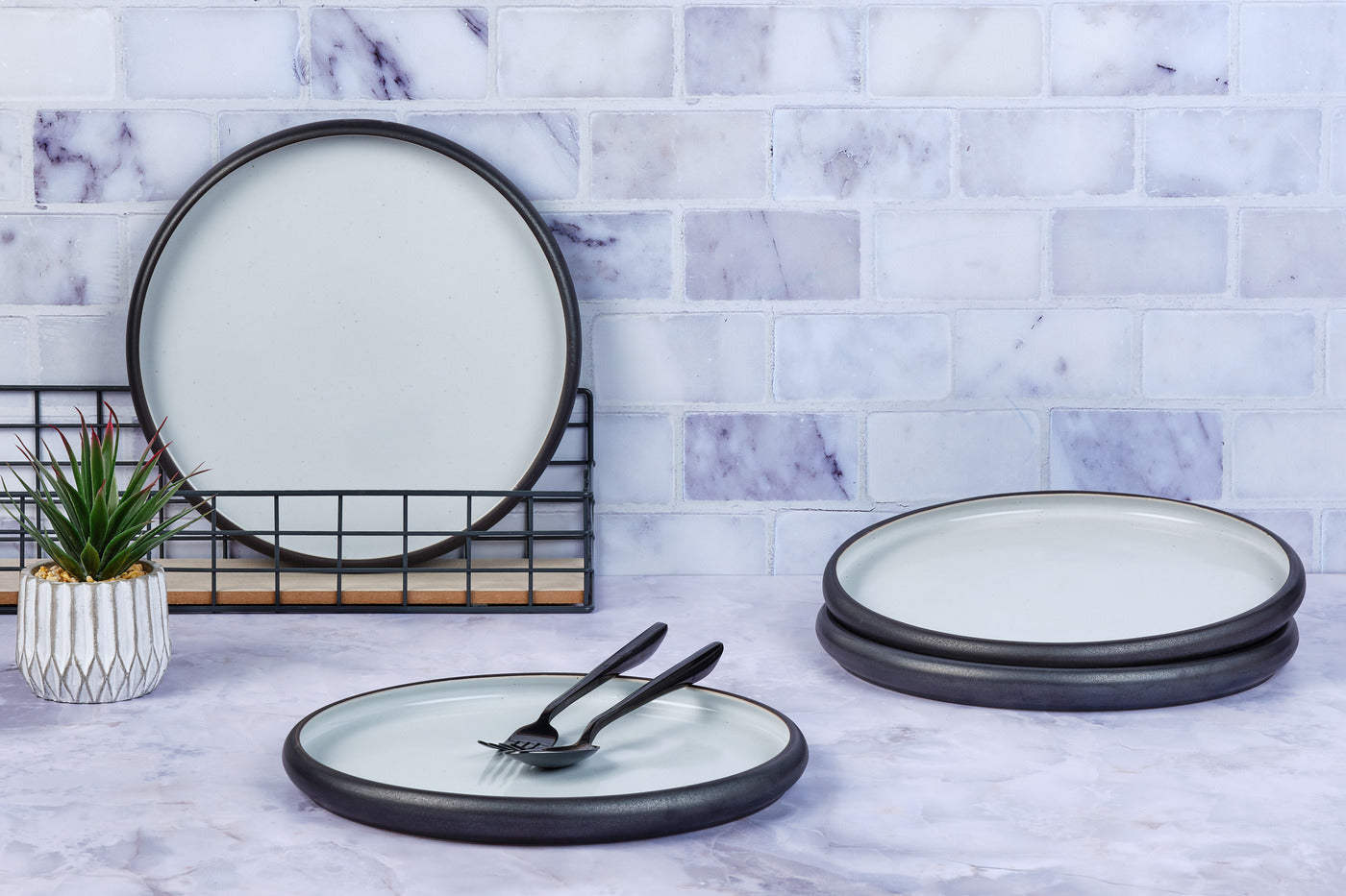 Assiette GOURMET Ø28cm - 4 pièces - Onyx Björn - Mathon - 2