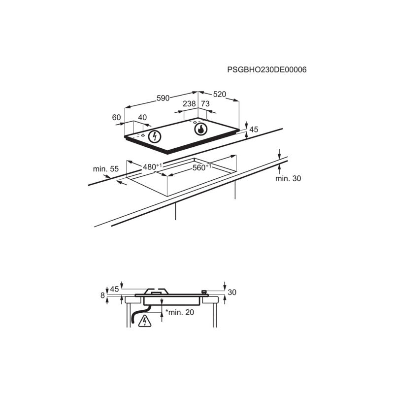 Plaque Gaz   Kgg643753k Electrolux - Mathon - 6