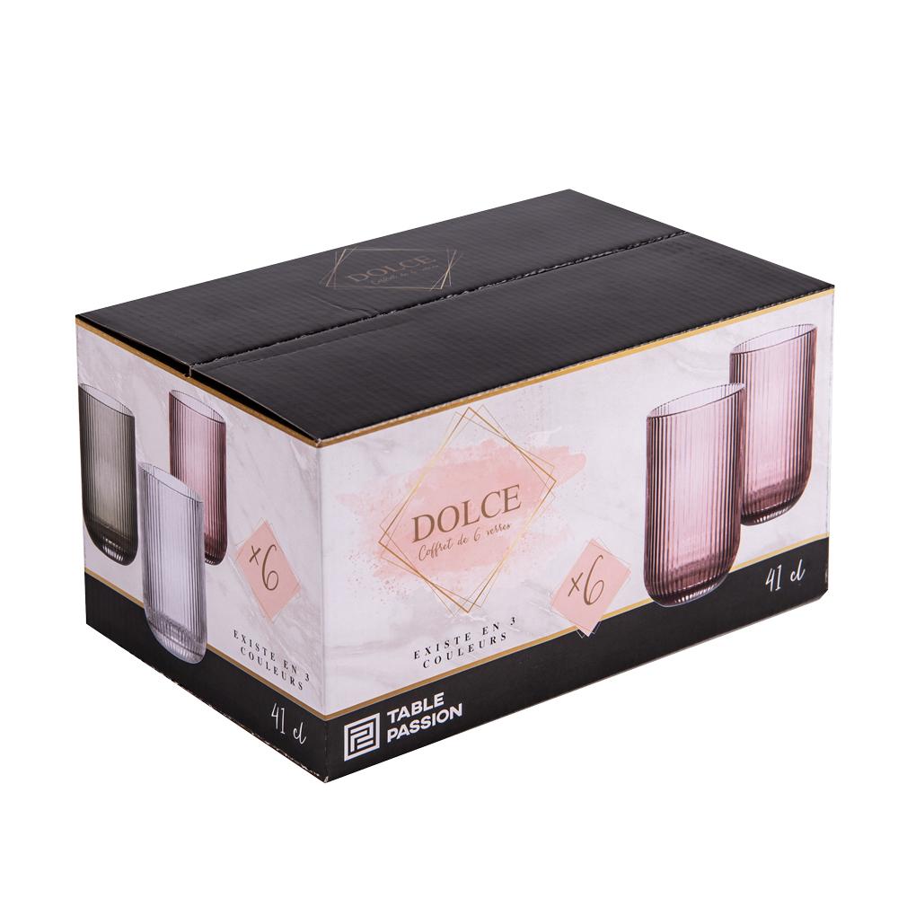 Boite de 6 gobelets haut 41 cl dolce Table passion - Mathon - 2