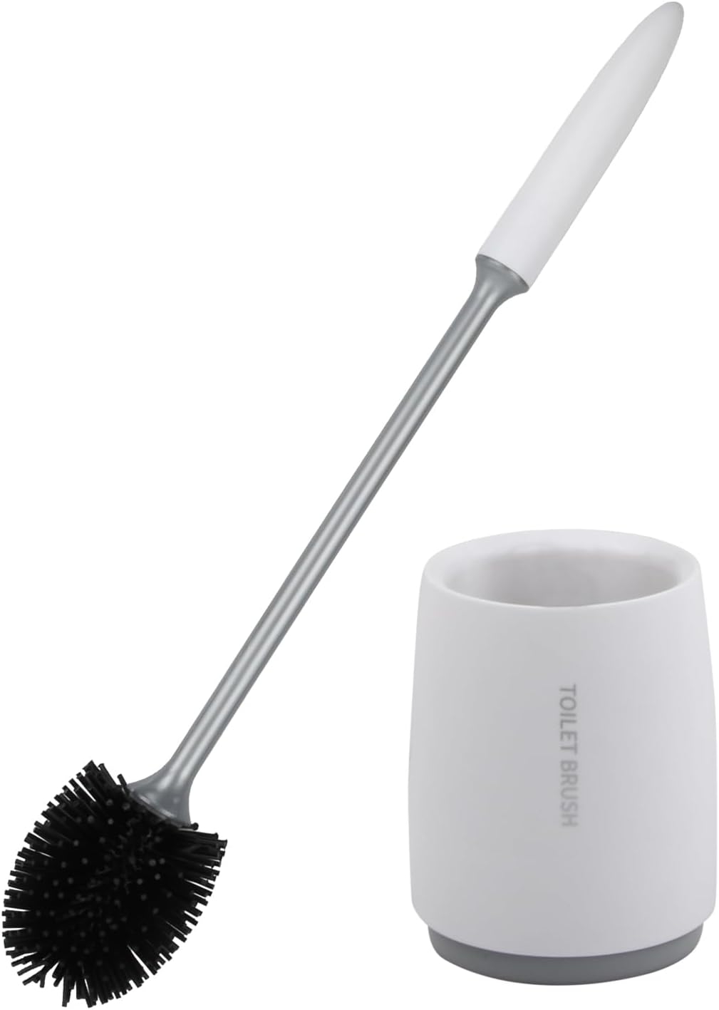Brosse WC Blanche TPR avec Support Anti-Goutte Vendos85 - Mathon