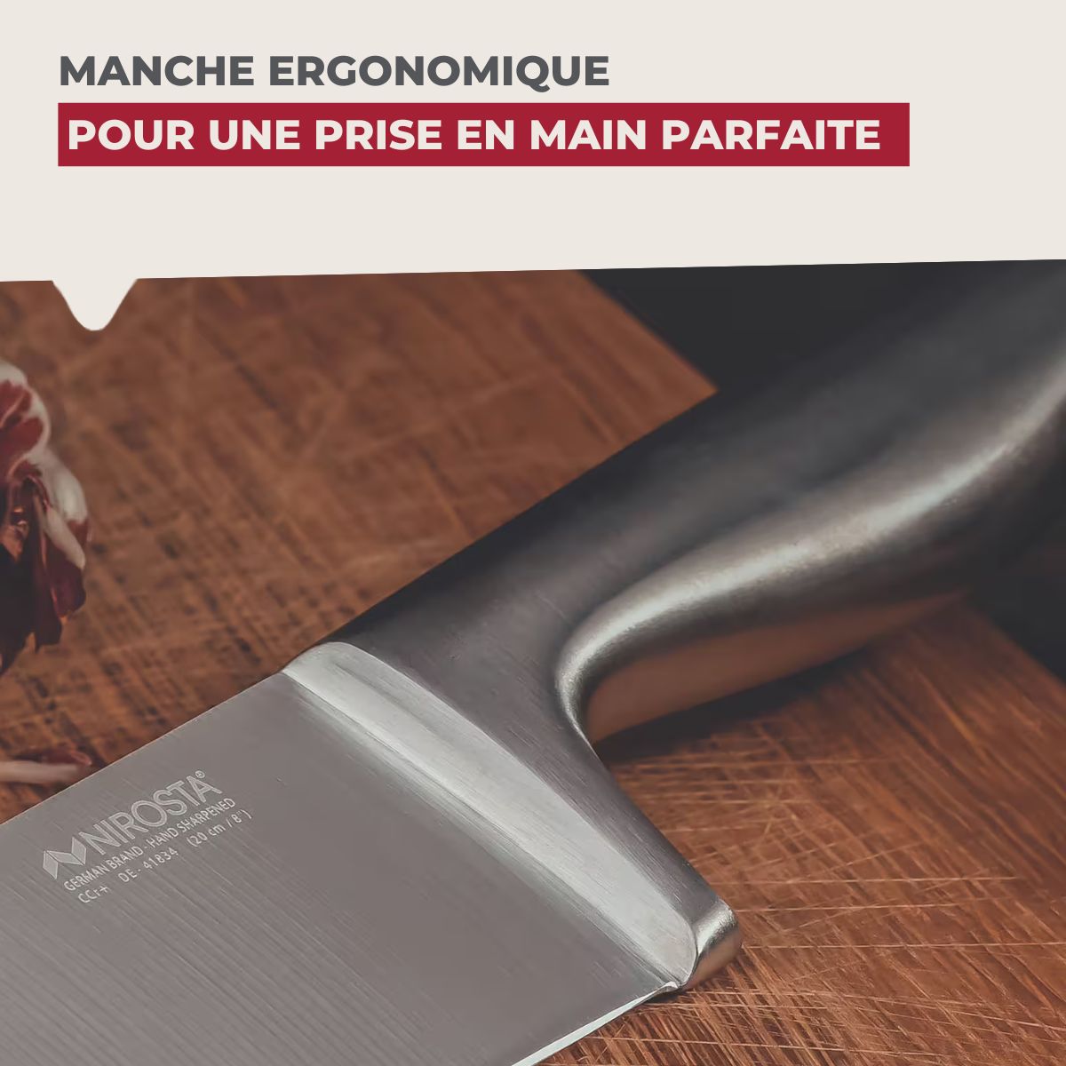 Couteau de chef 33 cm en inox  Star Nirosta - Mathon - 6