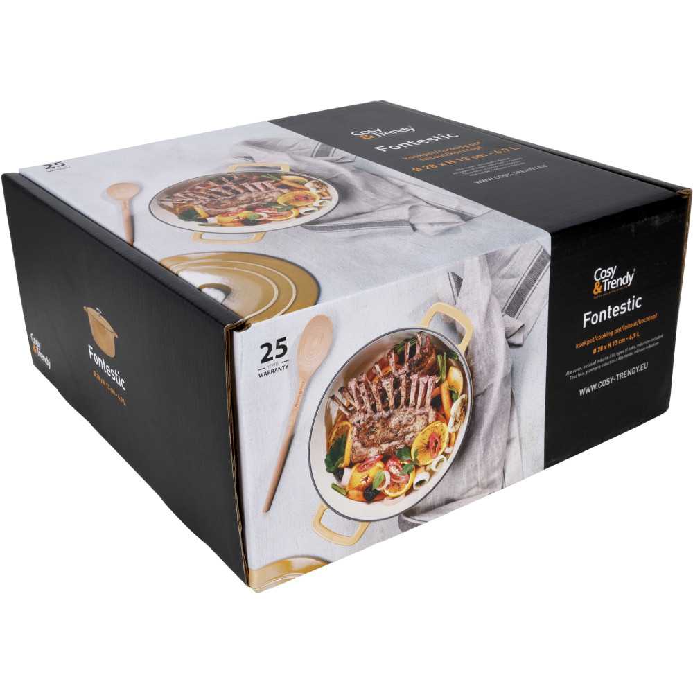 Cocotte en Fonte émaillée, FONTESTIC, Amber Gold, D28 cm Cosy & Trendy - Mathon - 6