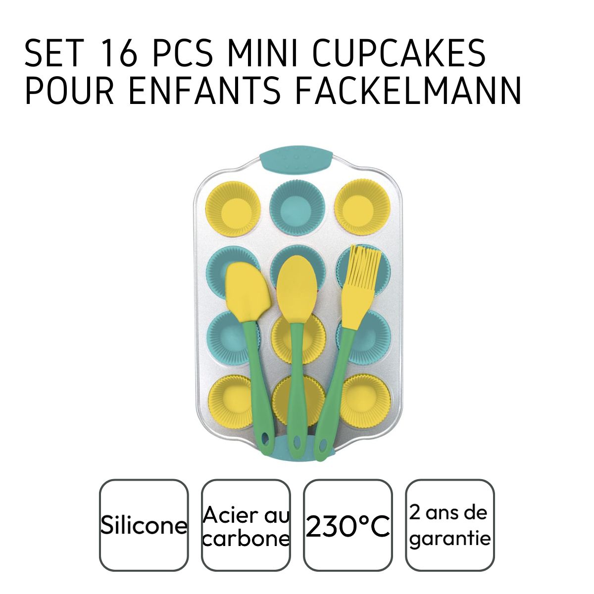 Set pour mini cupcakes 16 pièces  Mini Monsters Fackelmann - Mathon - 4