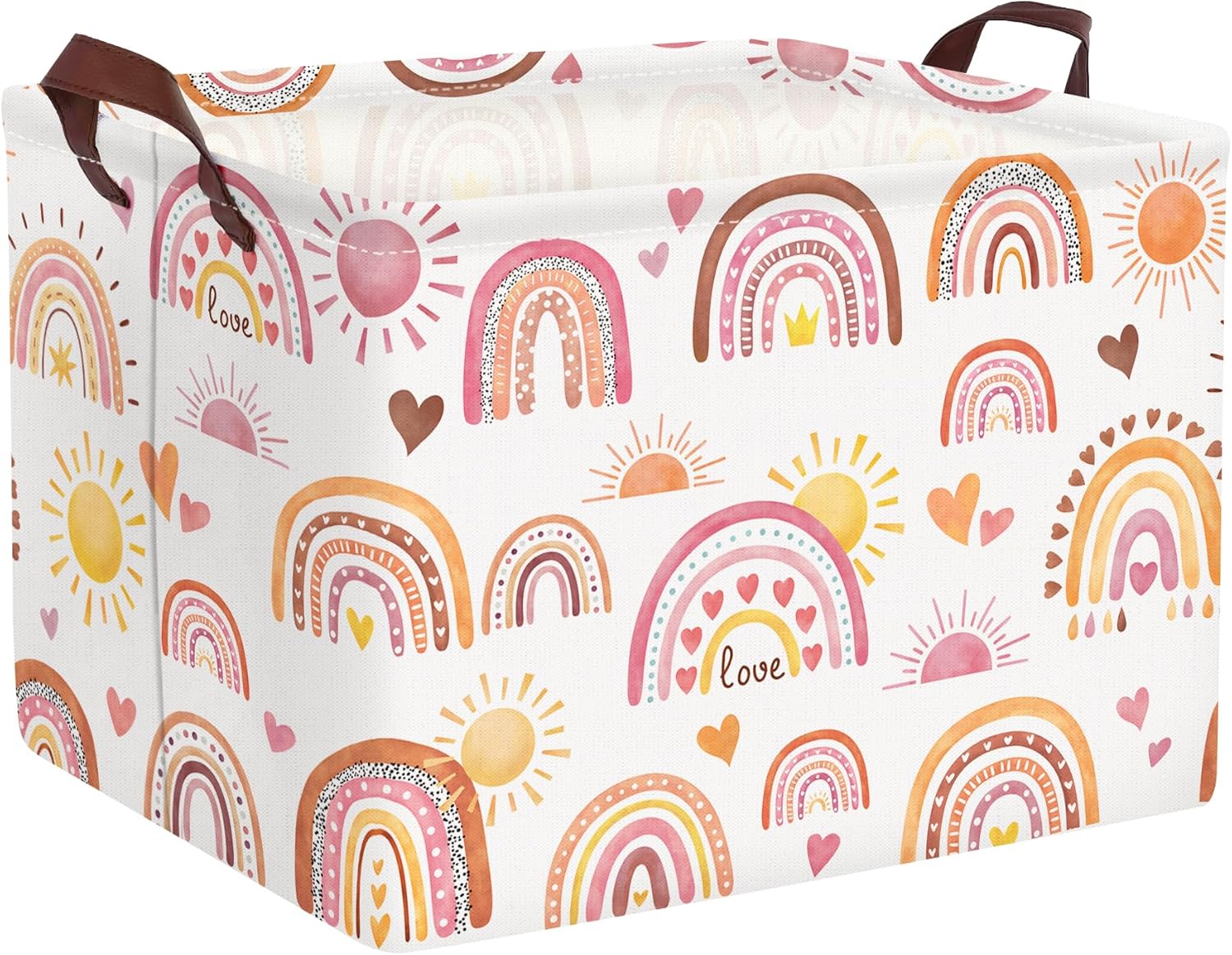 Panier à Jouets Enfant 36 L Pliable Motif Cœurs Vendos85 - Mathon
