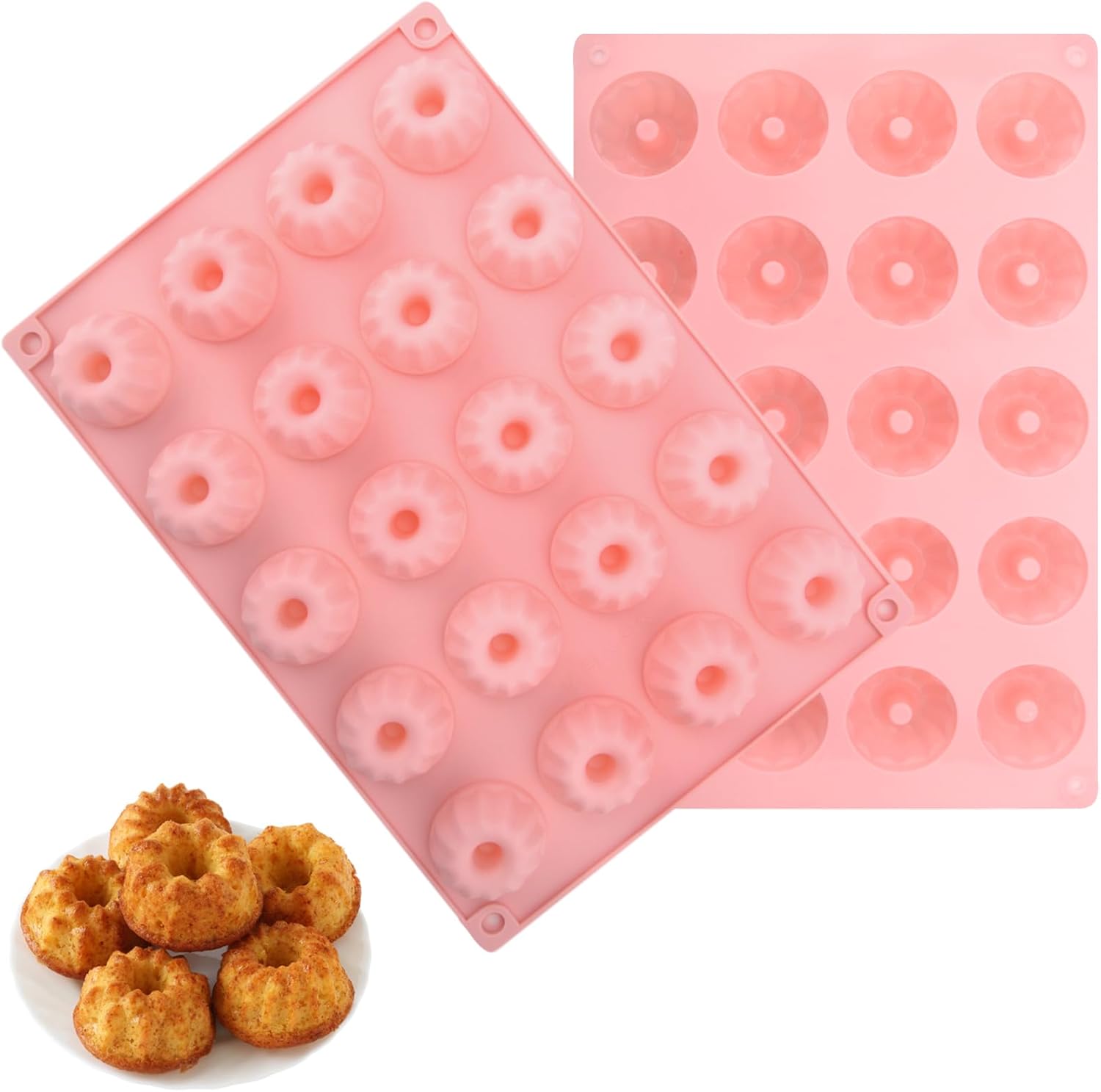 Lot de 2 mini moules à kouglof en silicone Vendos85 - Mathon