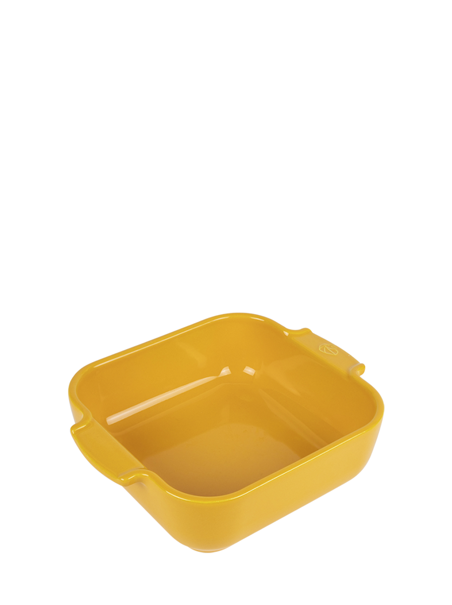 Appolia Plat four céramique carré jaune safran 21 cm - 8.25in Peugeot - Mathon - 1