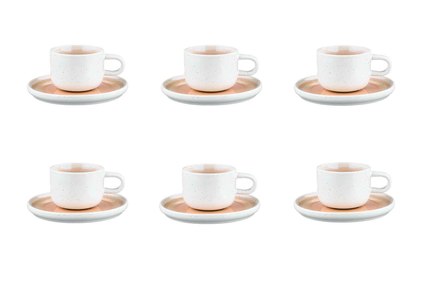 Lot de 6 tasses en grès rose D15 Björn - Mathon - 1