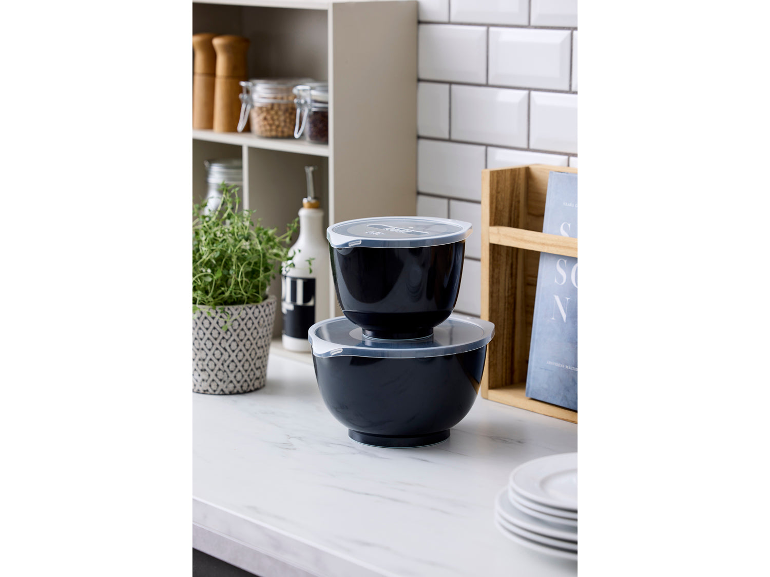 Set de bols 4 pces NEW MARGRETHE en durostima® Noir de carbone Rosti - Mathon - 3