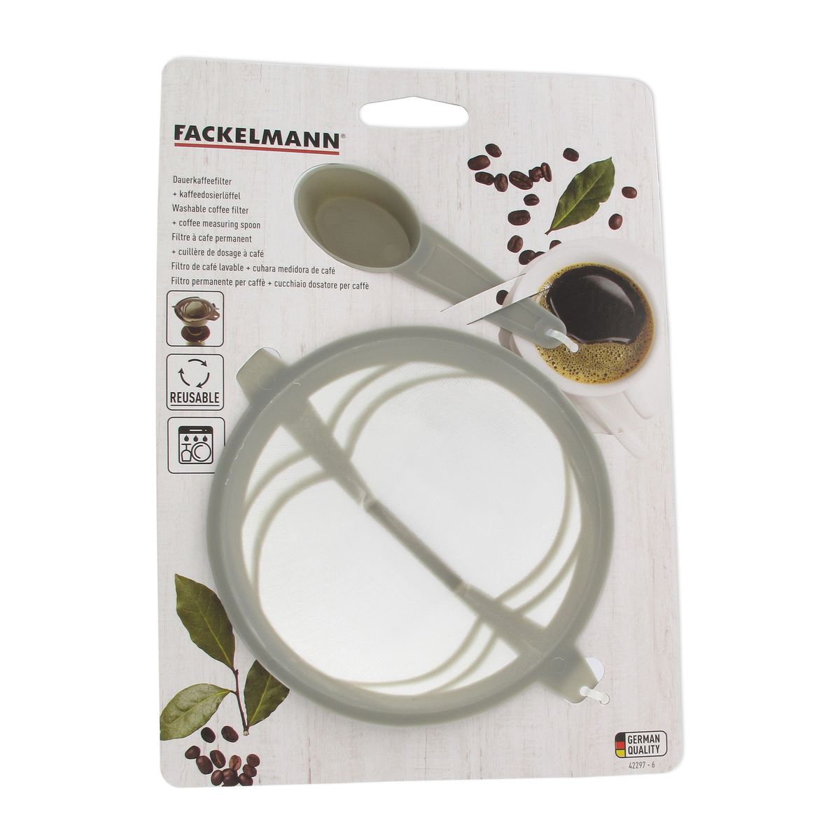 Filtre à café réemployable T4 avec cuillère doseur Fackelmann - Mathon - 5