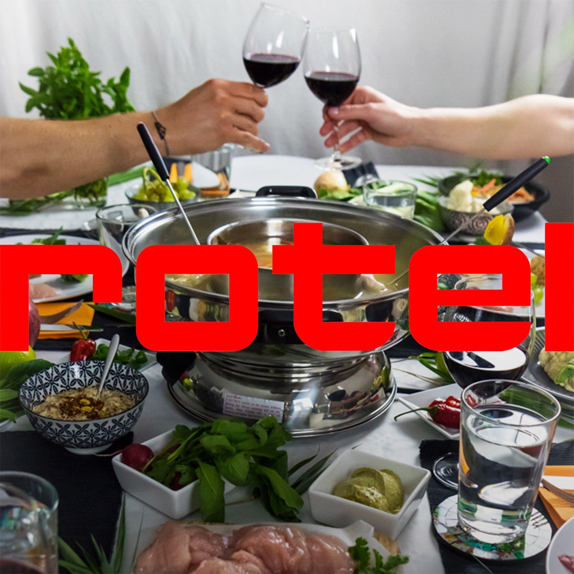 Appareil à fondue chinoise 2 compartiments avec fourchettes et passoires Rotel Rotel - Mathon - 7