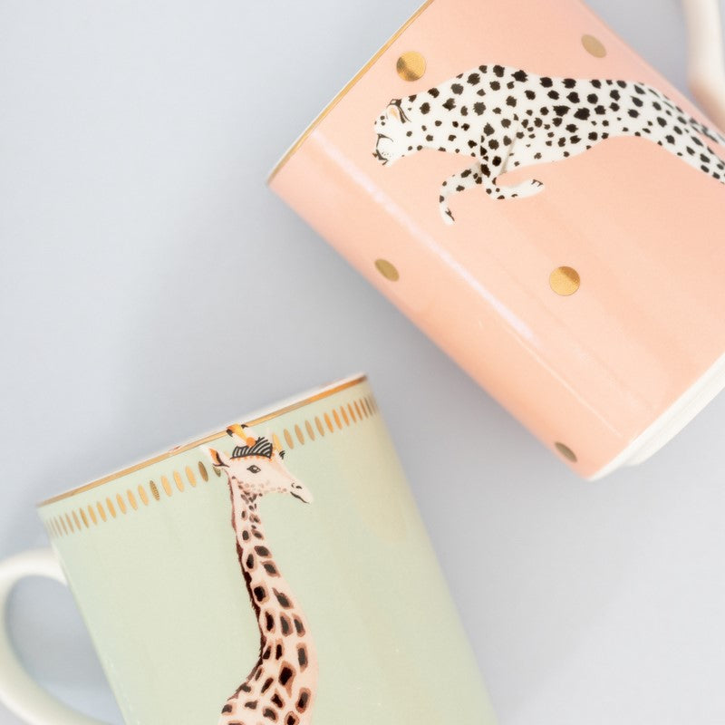 Carnival - Coffret 2 mugs 280ml - Guépard et Girafe Yvonne Ellen - Mathon - 5
