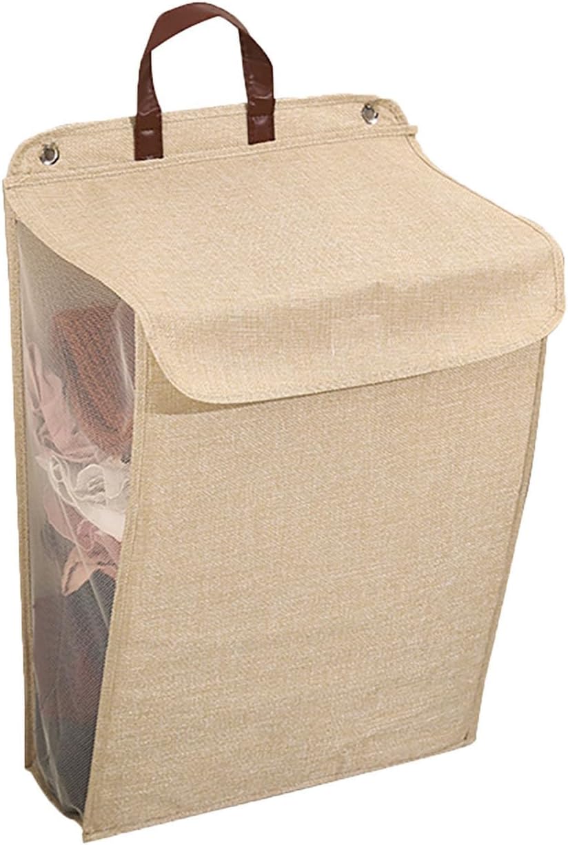 Panier à linge mural pliable beige avec couvercle Vendos85 - Mathon