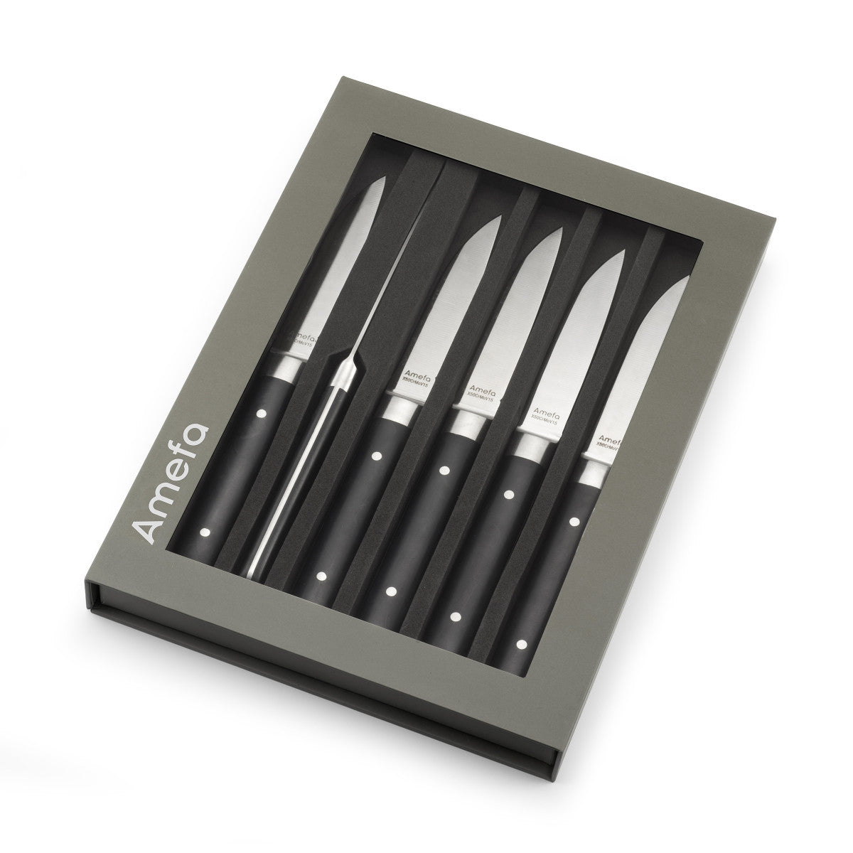 Fusion Noir - Coffret 6 couteaux steak Amefa - Mathon - 4
